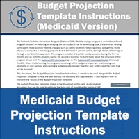 Mediciad Budget Proejction Template Instructions Icon
