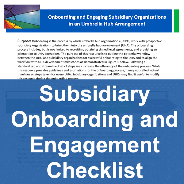 Subsidiary Onboarding and Engagement Checklist