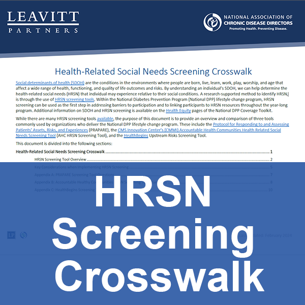 HRSN Screening Crosswalk